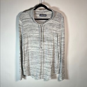 Women's Long Sleeve Heathered Top - White